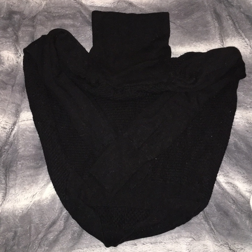 Black turtleneck sweater
